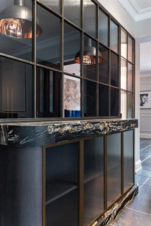 Messing brünierte Schrankfronten