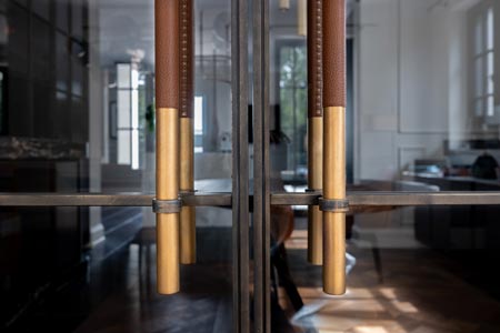 Messing Stangengriff brüniert