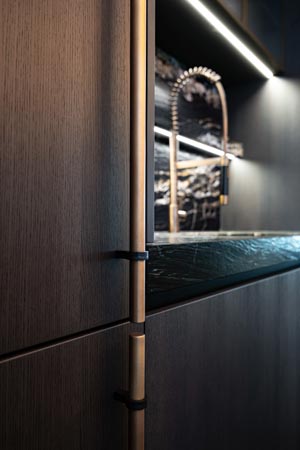 Messing Stangengriff brüniert